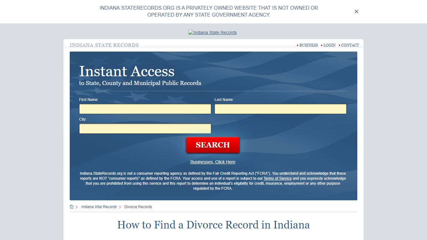 How to Find a Divorce Record in Indiana - Indiana State Records